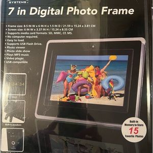 TDE Systems 7in Digital Photo Frame - New in box 🎁
